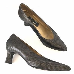 Vintage Stuart Weitzman Leather Pumps 8 Narrow - image 1